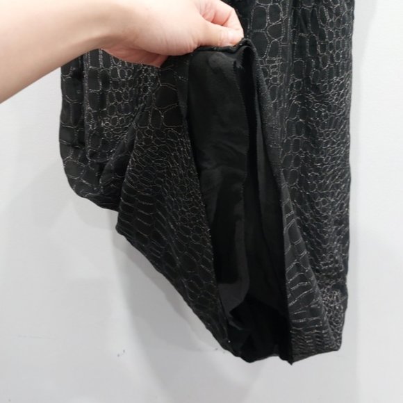 Aritzia Babaton Black Silk Tinsel Dress Medium - Picture 8 of 9